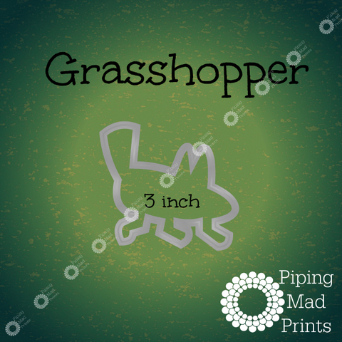 Grasshopper 3D Printed Cookie Cutter - 3 inch - Piping Mad Prints - Green Bros Collective