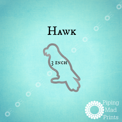 Hawk 3D Printed Cookie Cutter - 3 inch - Piping Mad Prints - Green Bros Collective