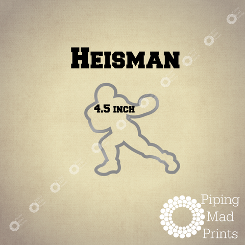 Heisman 3D Printed Cookie Cutter - 4.5 inch - Piping Mad Prints - Green Bros Collective