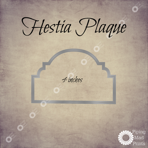 Hestia Plaque 3D Printed Cookie Cutter - 4 inch - Piping Mad Prints - Green Bros Collective