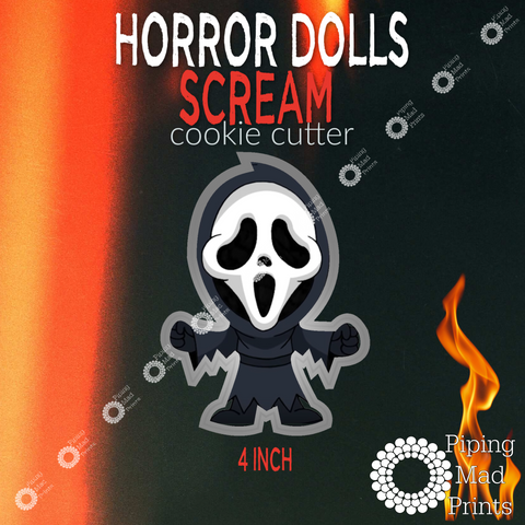 Horror Dolls Scream 3D Printed Cookie Cutter - 4 inch