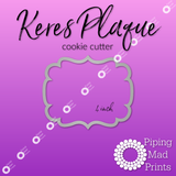 Keres Plaque 3D Printed Cookie Cutter - 4 inch