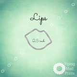 Lips 3D Printed Cookie Cutter - 2.5 inch - Piping Mad Prints - Green Bros Collective
