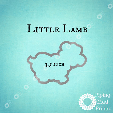 Little Lamb 3D Printed Cookie Cutter - 3.5 inch - Piping Mad Prints - Green Bros Collective