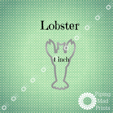 Lobster 3D Printed Cookie Cutter - 4 inch - Piping Mad Prints - Green Bros Collective