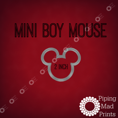 Mini Boy Mouse 3D Printed Cookie Cutter - 2 inch - Piping Mad Prints - Green Bros Collective