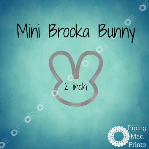 Mini Brooka Bunny 3D Printed Cookie Cutter - 2 inch - Piping Mad Prints - Green Bros Collective