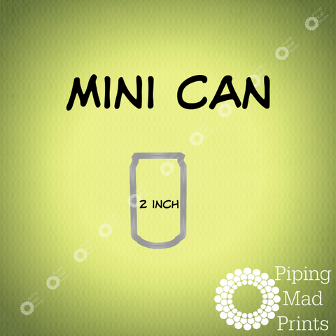 Mini Can 3D Printed Cookie Cutter - 2 inch - Piping Mad Prints - Green Bros Collective