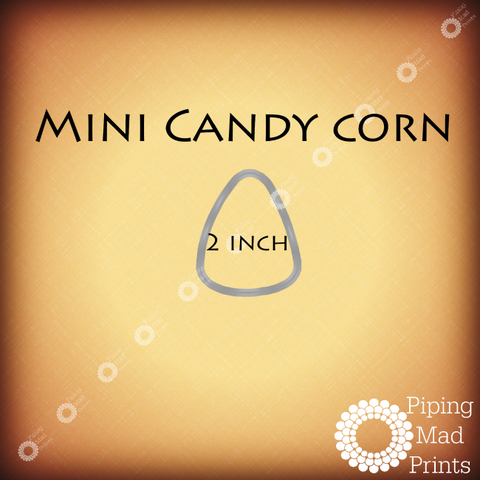 Candy Corn 3D Printed Cookie Cutter - 2 inch - Piping Mad Prints - Green Bros Collective