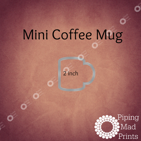Mini Coffee Mug 3D Printed Cookie Cutter - 2 inch - Piping Mad Prints - Green Bros Collective