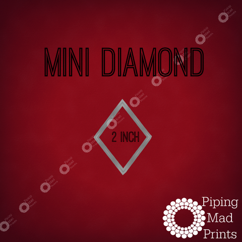 Mini Diamond 3D Printed Cookie Cutter - 2 inch - Piping Mad Prints - Green Bros Collective