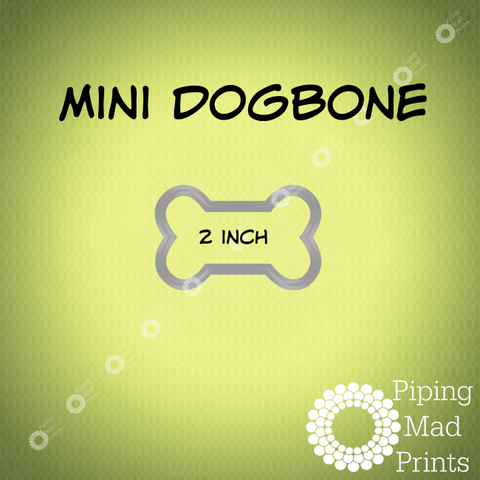 Mini Dogbone 3D Printed Cookie Cutter - 2 inch - Piping Mad Prints - Green Bros Collective