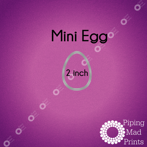 Mini Egg 3D Printed Cookie Cutter - 2 inch - Piping Mad Prints - Green Bros Collective