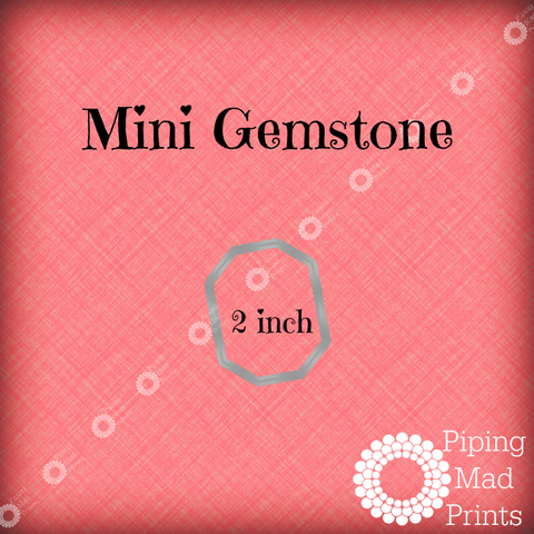 Mini Gemstone 3D Printed Cookie Cutter - 2 inch - Piping Mad Prints - Green Bros Collective
