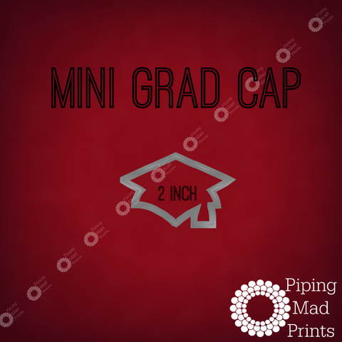 Mini Grad Cap 3D Printed Cookie Cutter - 2 inch - Piping Mad Prints - Green Bros Collective