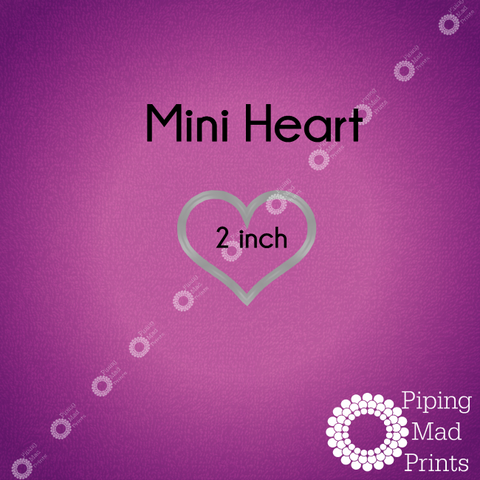 Mini Heart 3D Printed Cookie Cutter - 2 inch - Piping Mad Prints - Green Bros Collective
