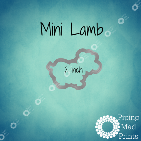 Mini Lamb 3D Printed Cookie Cutter - 2 inch - Piping Mad Prints - Green Bros Collective
