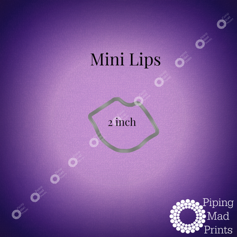 Mini Lips 3D Printed Cookie Cutter - 2 inch - Piping Mad Prints - Green Bros Collective