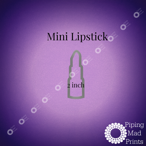 Mini Lipstick 3D Printed Cookie Cutter - 2 inch - Piping Mad Prints - Green Bros Collective