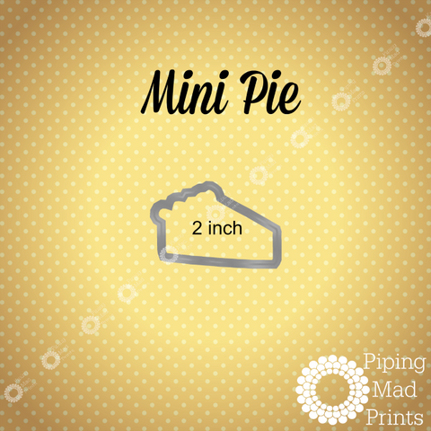 Mini Pie 3D Printed Cookie Cutter - 2 inch - Piping Mad Prints - Green Bros Collective