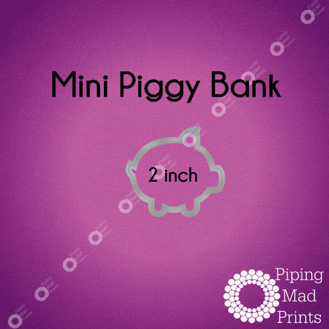 Mini Piggy Bank 3D Printed Cookie Cutter - 2 inch - Piping Mad Prints - Green Bros Collective