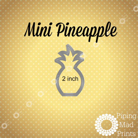 Mini Pineapple 3D Printed Cookie Cutter - 2 inch - Piping Mad Prints - Green Bros Collective