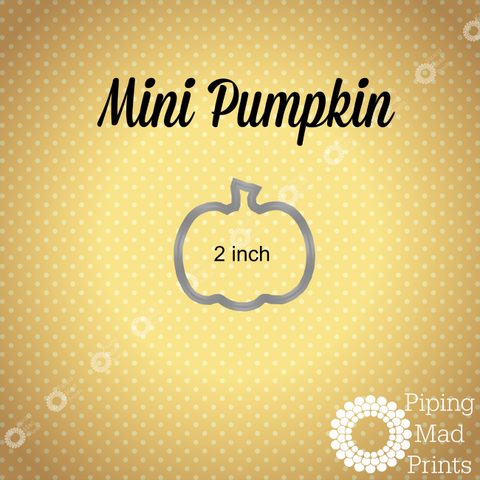 Mini Pumpkin 3D Printed Cookie Cutter - 2 inch - Piping Mad Prints - Green Bros Collective