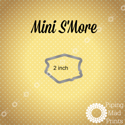 Mini S'More 3D Printed Cookie Cutter - 2 inch - Piping Mad Prints - Green Bros Collective