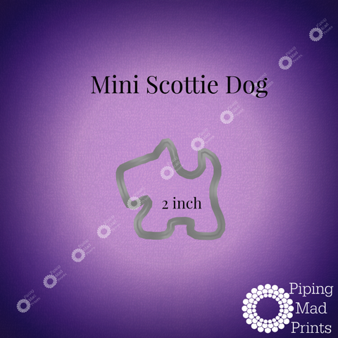 Mini Scottie Dog 3D Printed Cookie Cutter - 2 inch - Piping Mad Prints - Green Bros Collective