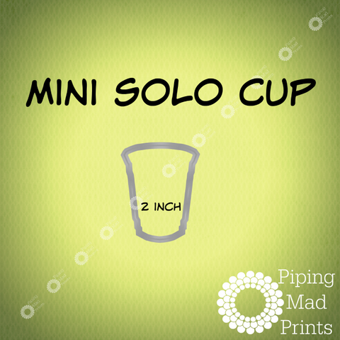 Mini Solo Cup 3D Printed Cookie Cutter - 2 inch - Piping Mad Prints - Green Bros Collective