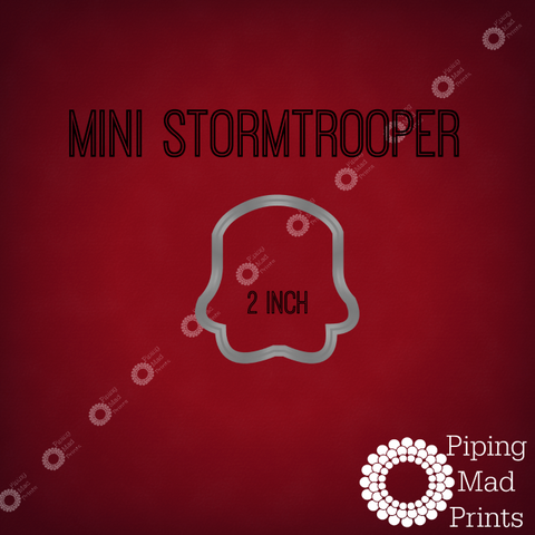 Mini Stormtrooper 3D Printed Cookie Cutter - 2 inch - Piping Mad Prints - Green Bros Collective