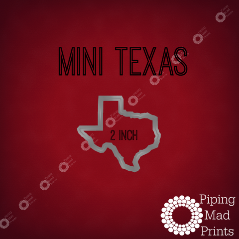 Mini Texas 3D Printed Cookie Cutter - 2 inch - Piping Mad Prints - Green Bros Collective