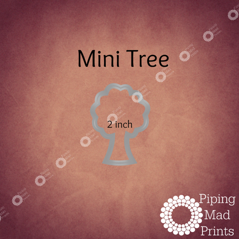 Mini Tree 3D Printed Cookie Cutter - 2 inch - Piping Mad Prints - Green Bros Collective