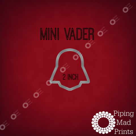Mini Vader 3D Printed Cookie Cutter - 2 inch - Piping Mad Prints - Green Bros Collective