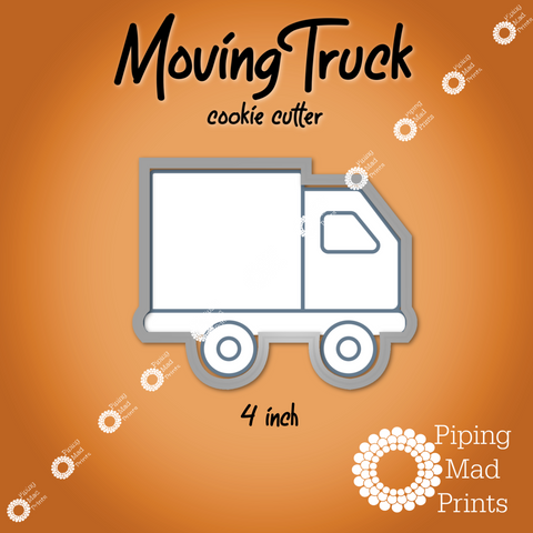 Moving Truck 3D Printed Cookie Cutter - 4 inch