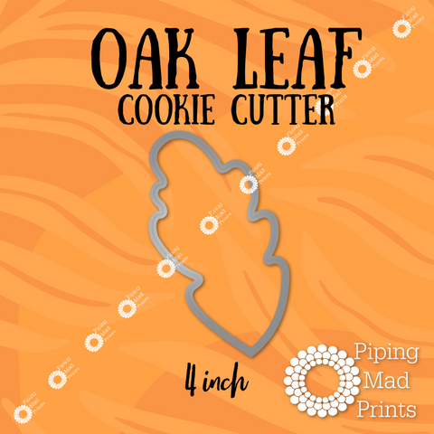 Oak Leaf 3D Printed Cookie Cutter - 4 inch