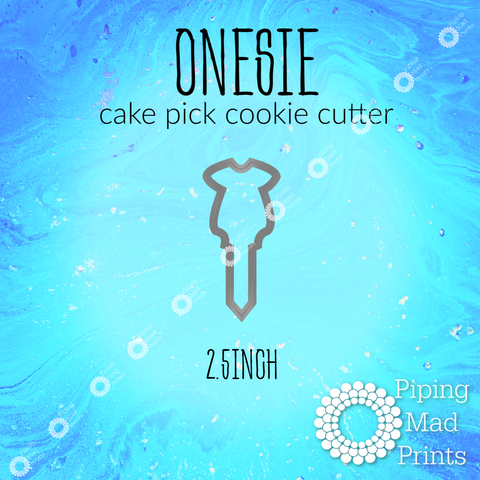 Onesie 3D Printed Cake Pick Cookie Cutter - 2.5 inch