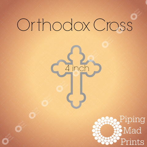 Orthodox Cross 3D Printed Cookie Cutter - 4 inch - Piping Mad Prints - Green Bros Collective