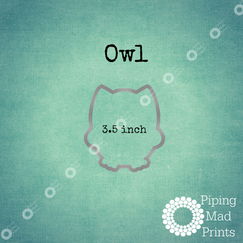 Owl 3D Printed Cookie Cutter - 3.5 inch - Piping Mad Prints - Green Bros Collective