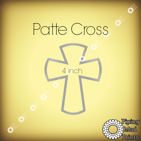 Patte Cross 3D Printed Cookie Cutter - 4 inch - Piping Mad Prints - Green Bros Collective