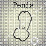Penis 3D Printed Cookie Cutter - 4.5 inch