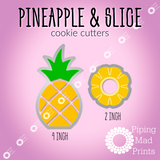Pineapple & Slice 3D Printed Cookie Cutter Set of 2