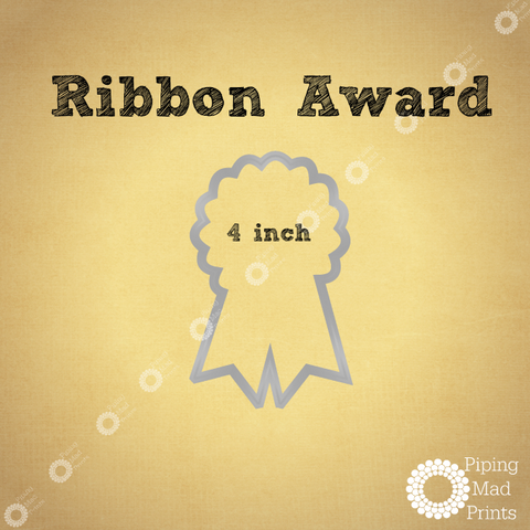 Ribbon Award 3D Printed Cookie Cutter - 4 inch - Piping Mad Prints - Green Bros Collective
