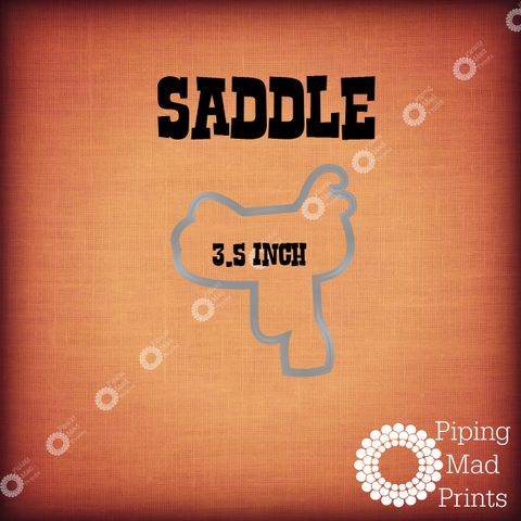 Saddle 3D Printed Cookie Cutter - 3.5 inch - Piping Mad Prints - Green Bros Collective