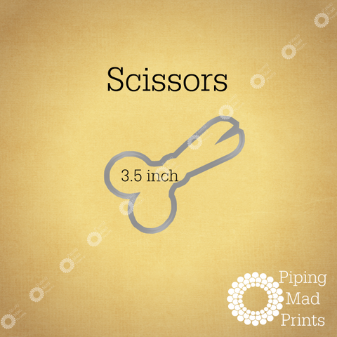 Scissors 3D Printed Cookie Cutter - 3.5 inch - Piping Mad Prints - Green Bros Collective