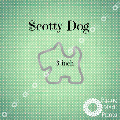 Scottie Dog 3D Printed Cookie Cutter - 3 inch - Piping Mad Prints - Green Bros Collective