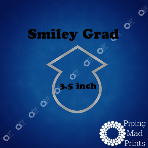 Smiley Grad 3D Printed Cookie Cutter - 3.5 inch - Piping Mad Prints - Green Bros Collective
