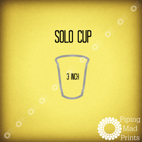 Solo Cup 3D Printed Cookie Cutter - 3 inch - Piping Mad Prints - Green Bros Collective
