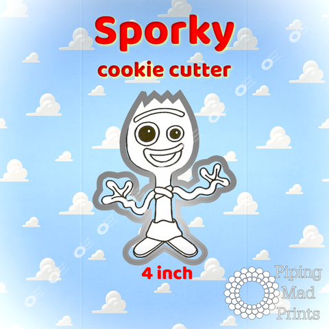 Sporky Toy 3D Printed Cookie Cutter - 4 inch