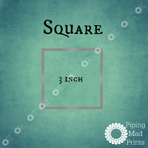 Square 3D Printed Cookie Cutter - 3 inch - Piping Mad Prints - Green Bros Collective